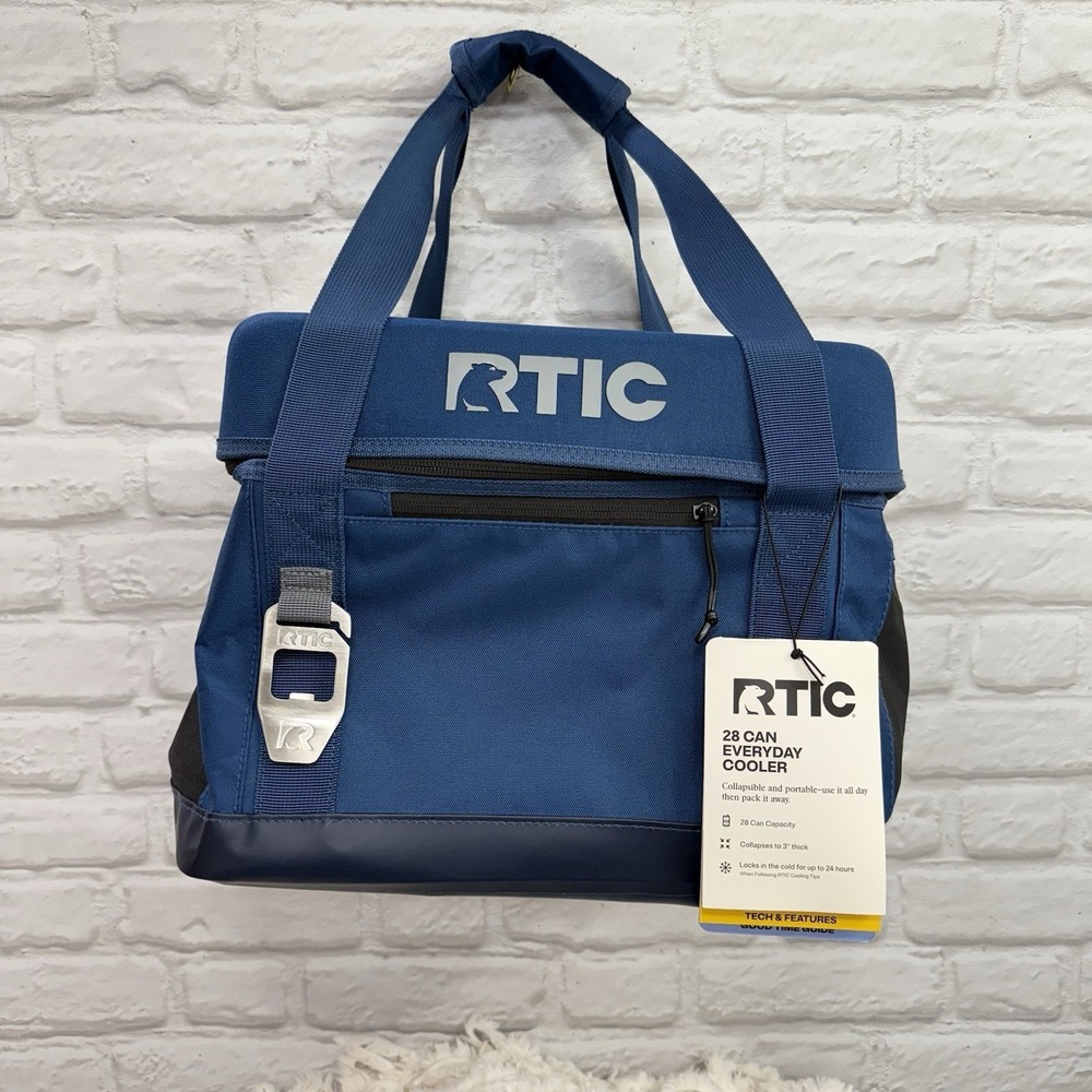 RTIC 28 Can Everyday Cooler, Soft Sided Portable Insulated Cooling Navy Blue NEW